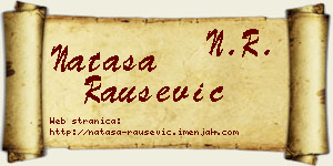 Nataša Raušević vizit kartica